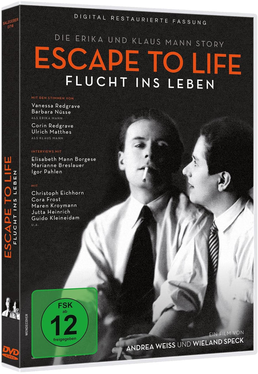DVD-Hülle mit einem Schwarzweißfoto von zwei rauchenden Personen. Titel: Escape to Life.