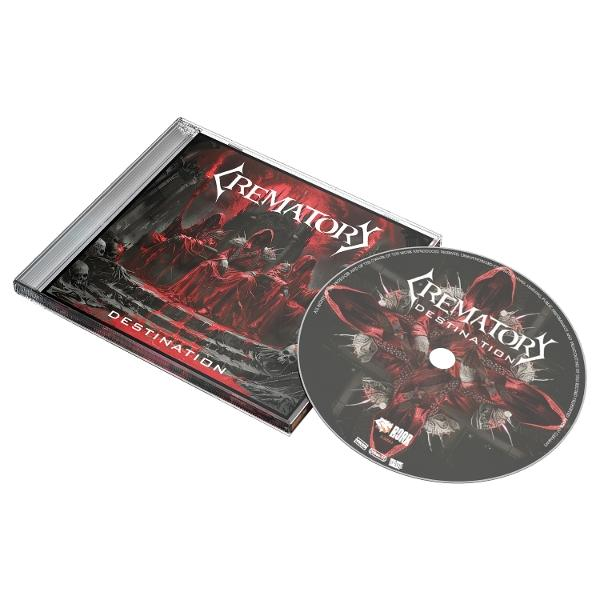 CD-Hülle und -Disc der Band Krematory, Album Destination.