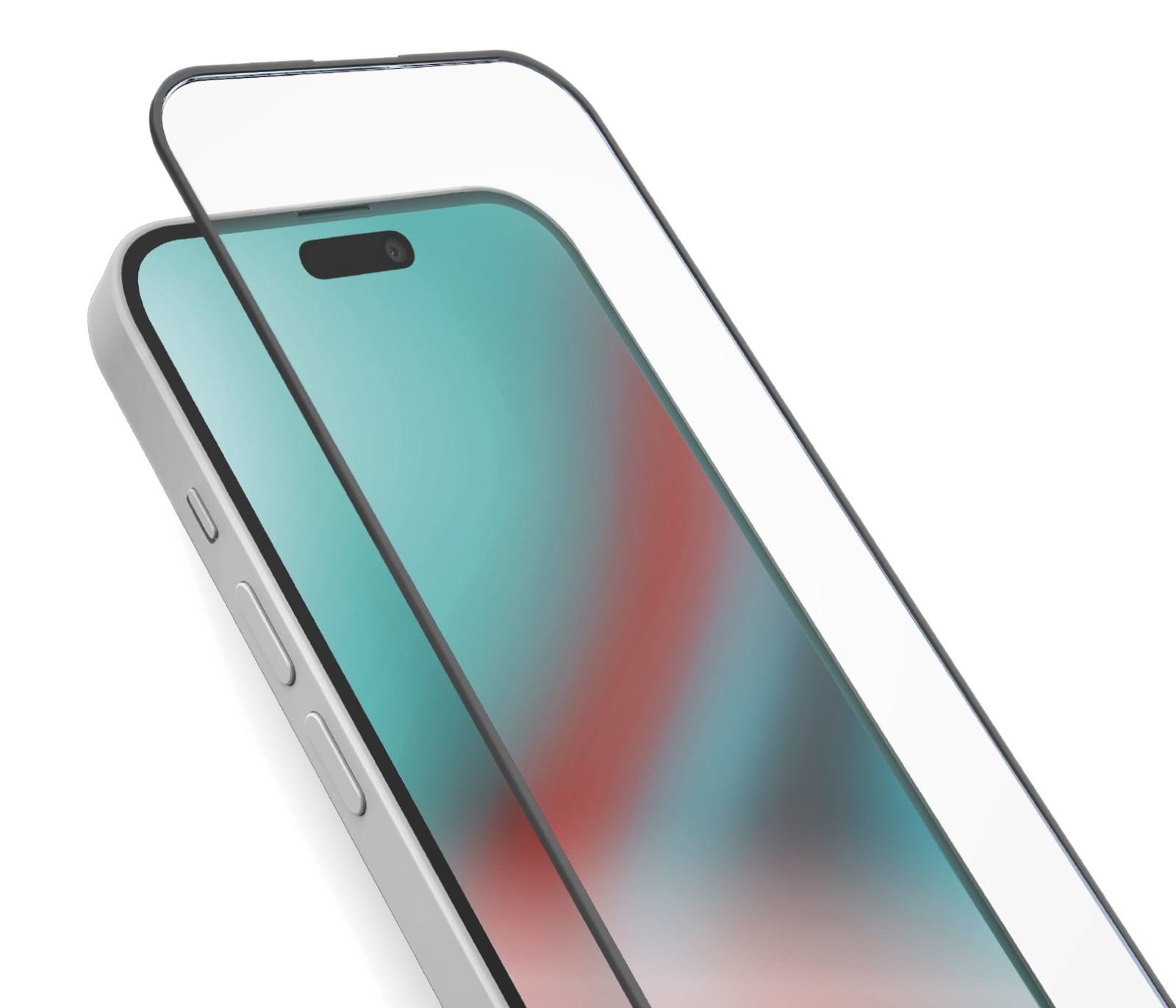 Ochraniacz ekranu nałożony na telefon.