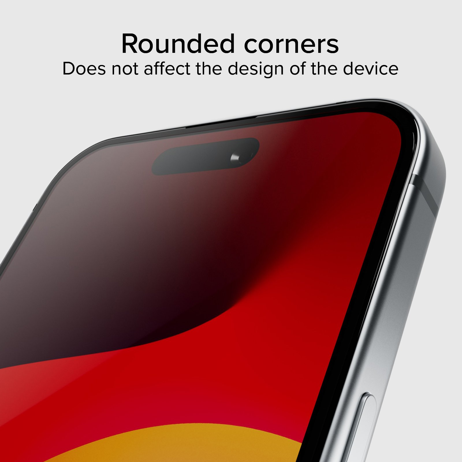 Zbliżenie ekranu smartfona z zaokrąglonymi rogami.