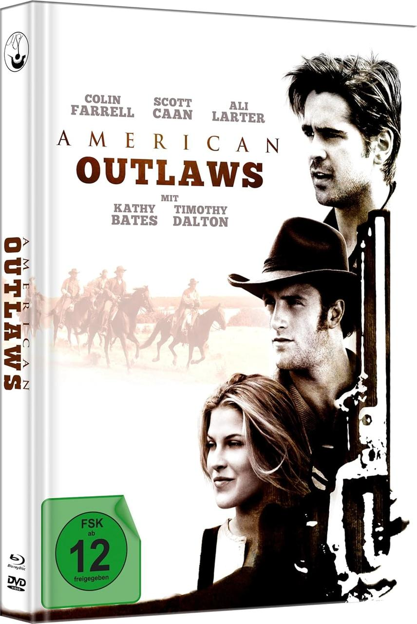 DVD-Cover: 'American Outlaws' mit Colin Farrell, Scott Caan, Ali Larter und anderen.