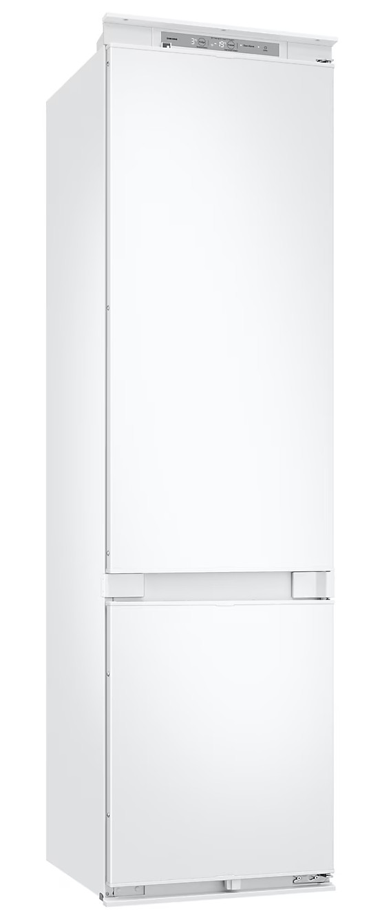 Biała lodówka z szufladą zamrażarki na dole.