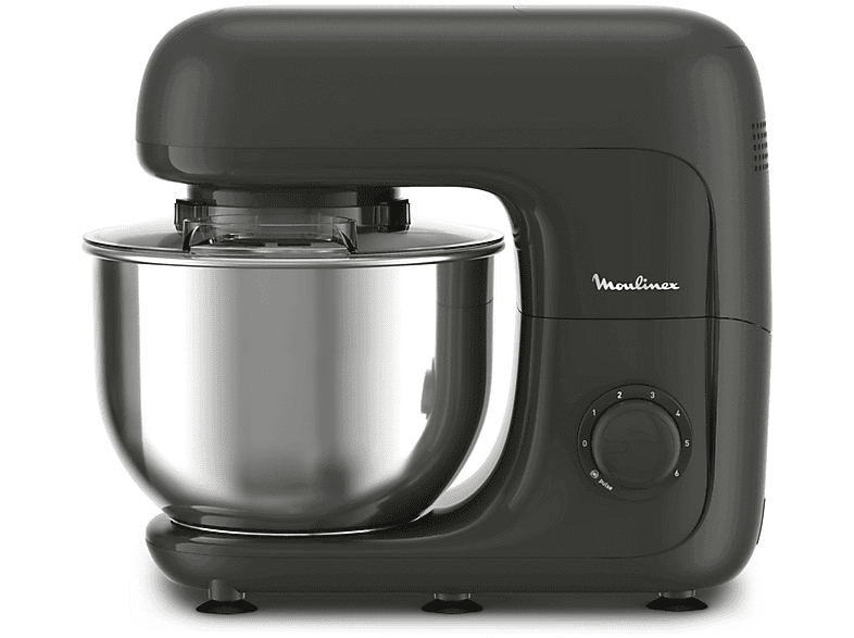 Moulinex Qa160H Impastatrice Planetaria, 800 W, capacità ciotola 4,8 l, Carbone