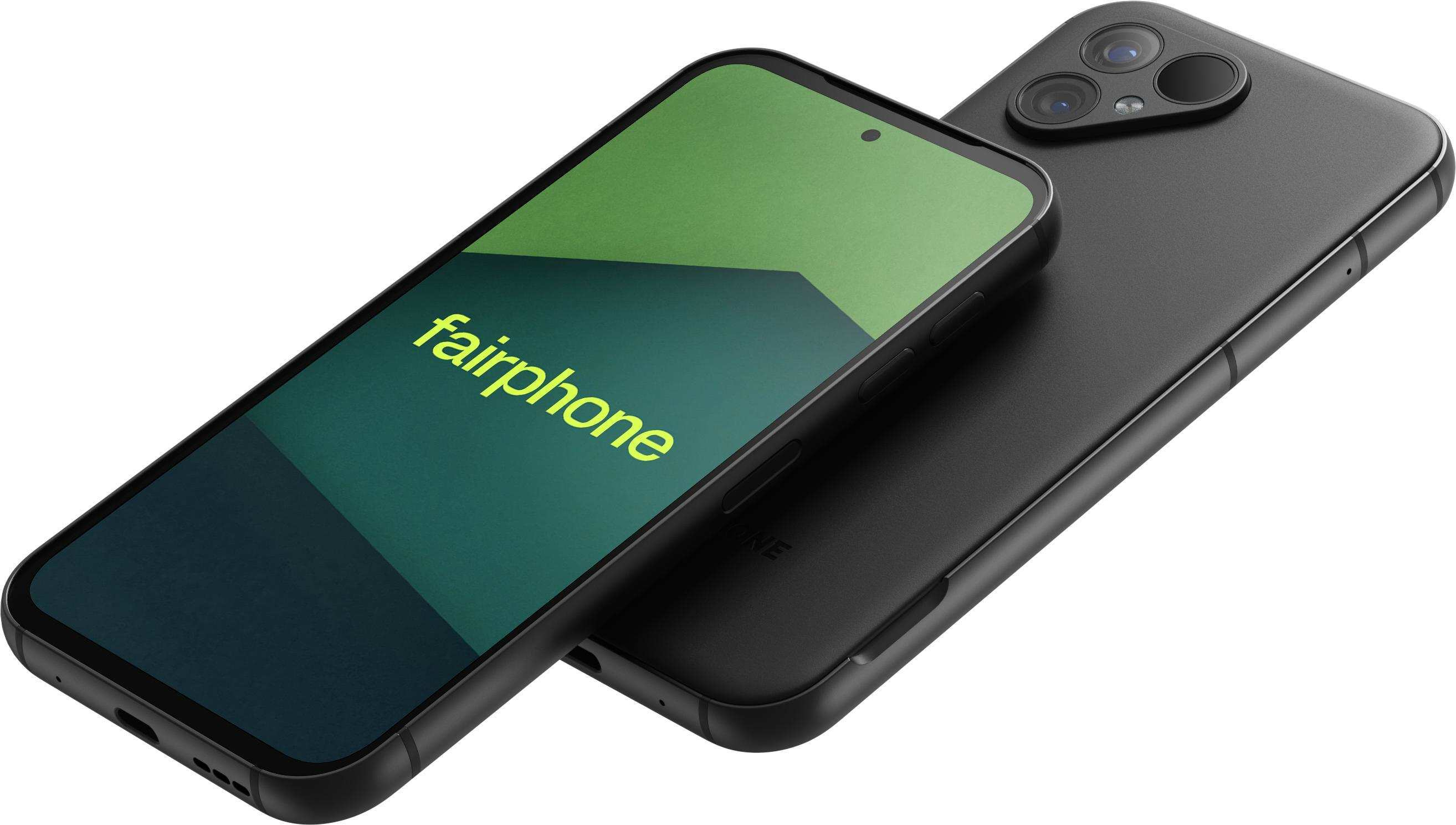 Schwarzes Mobiltelefon auf einer schwarzen Oberfläche.