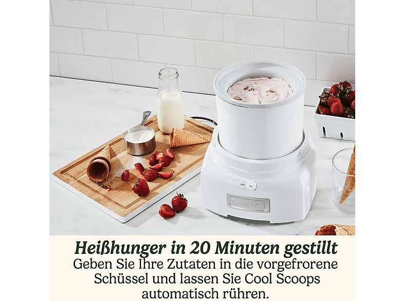 Cuisinart Ice21E Cool Scoops Eismaschine (, Weiß) — Foto 2 von 2