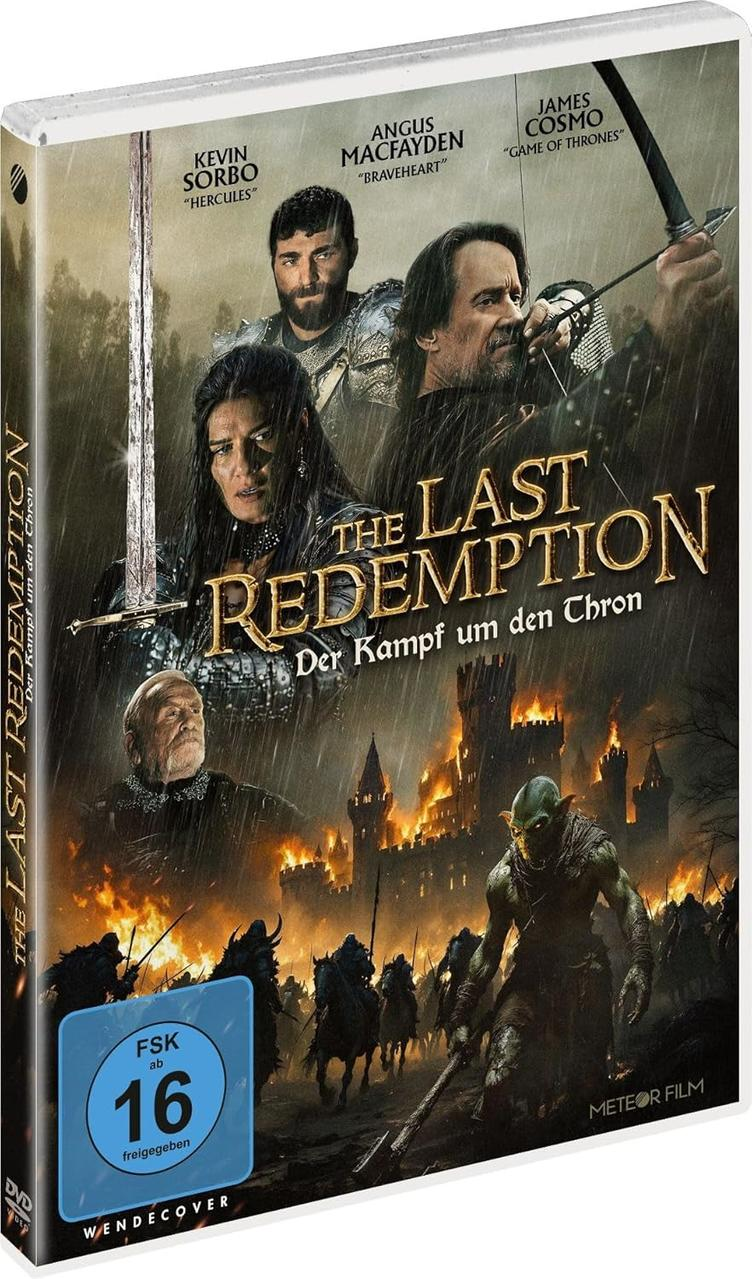 DVD-Hülle mit dem Film The Last Redemption. Schauspieler sind zu sehen. Die Hülle liegt auf einem Tisch.