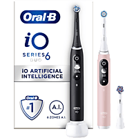 MediaMarkt ORAL-B elektrische tandenborstel IO6 Duo zwart/roos Elektrische tandenborstel Zwart en roos aanbieding