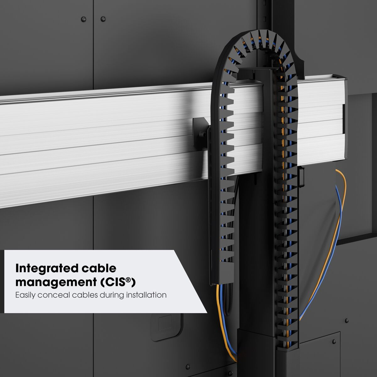 Kabelmanagementsystem. Drähte und Kabel.