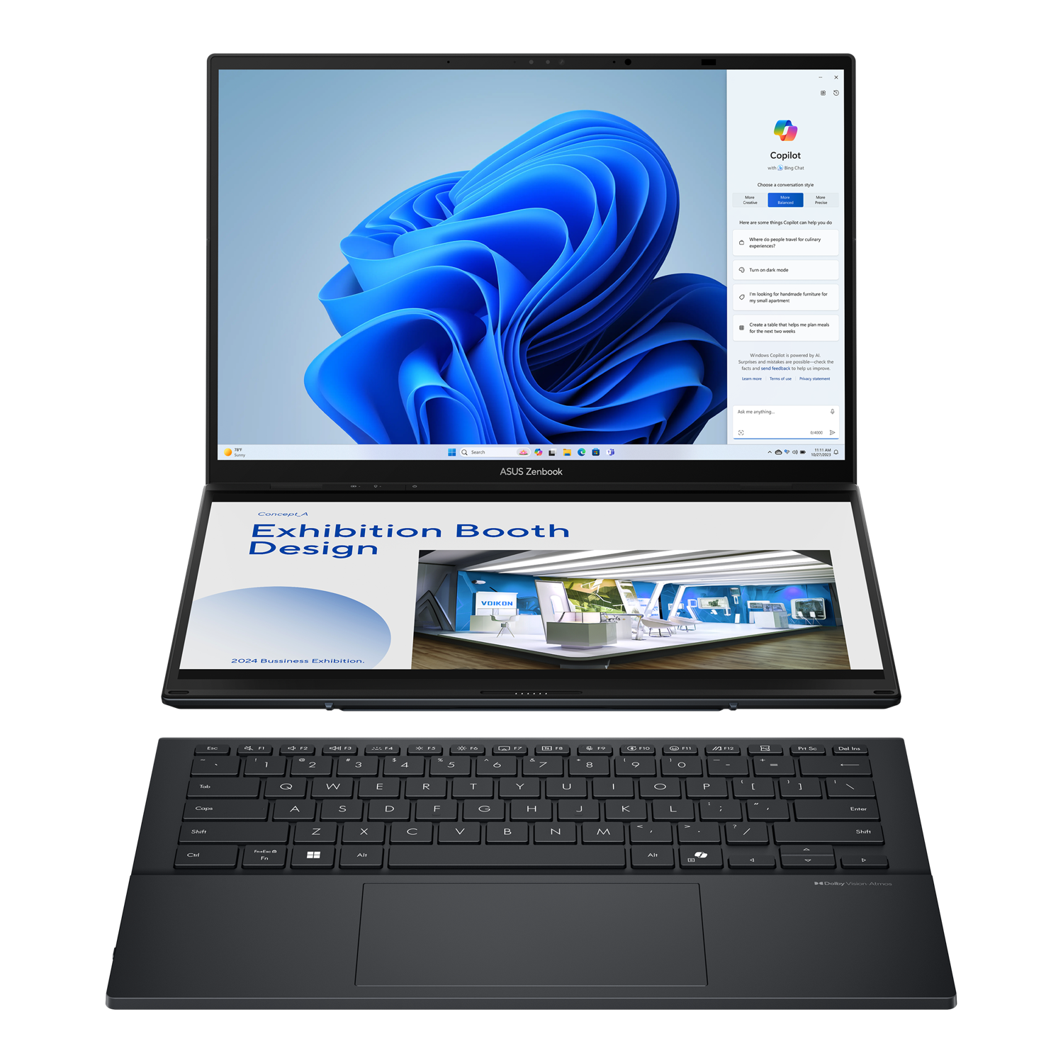 Asus Zenbook Duo Ux8406ca-pz032w - 14 Inch Core™ Ultra 9 285h 32 Gb 1 Tb Arc™ GPu afbeelding
