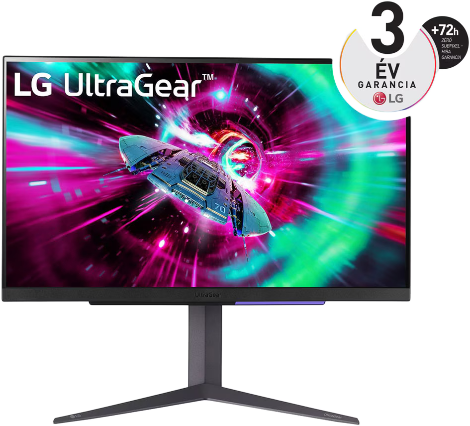 LG UltraGear 27GR93U-B.AEU 27'' Sík 4k 144 Hz 16:9 G-Sync IPS LED Gamer Monitor
