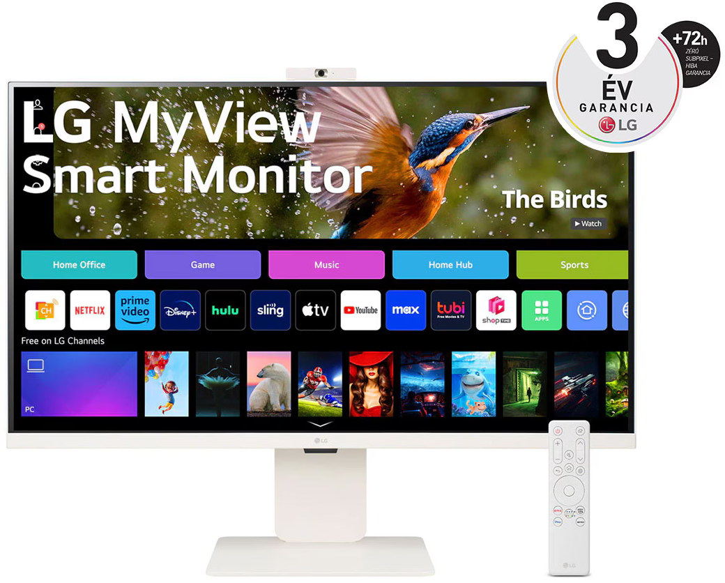 LG 32SR85U-W.AEU 32'' Sík 4k 60 Hz 16:9 FreeSync IPS LED Okos monitor