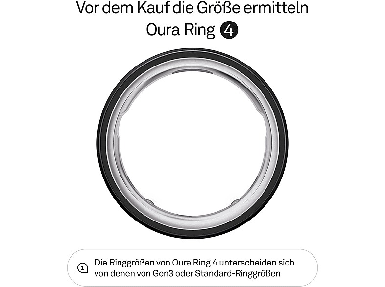 OURA Ring 4, Größe 10, Black, Smart