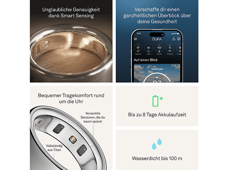 Thumbnail - OURA Ring 4, Größe 6, Silver Smart