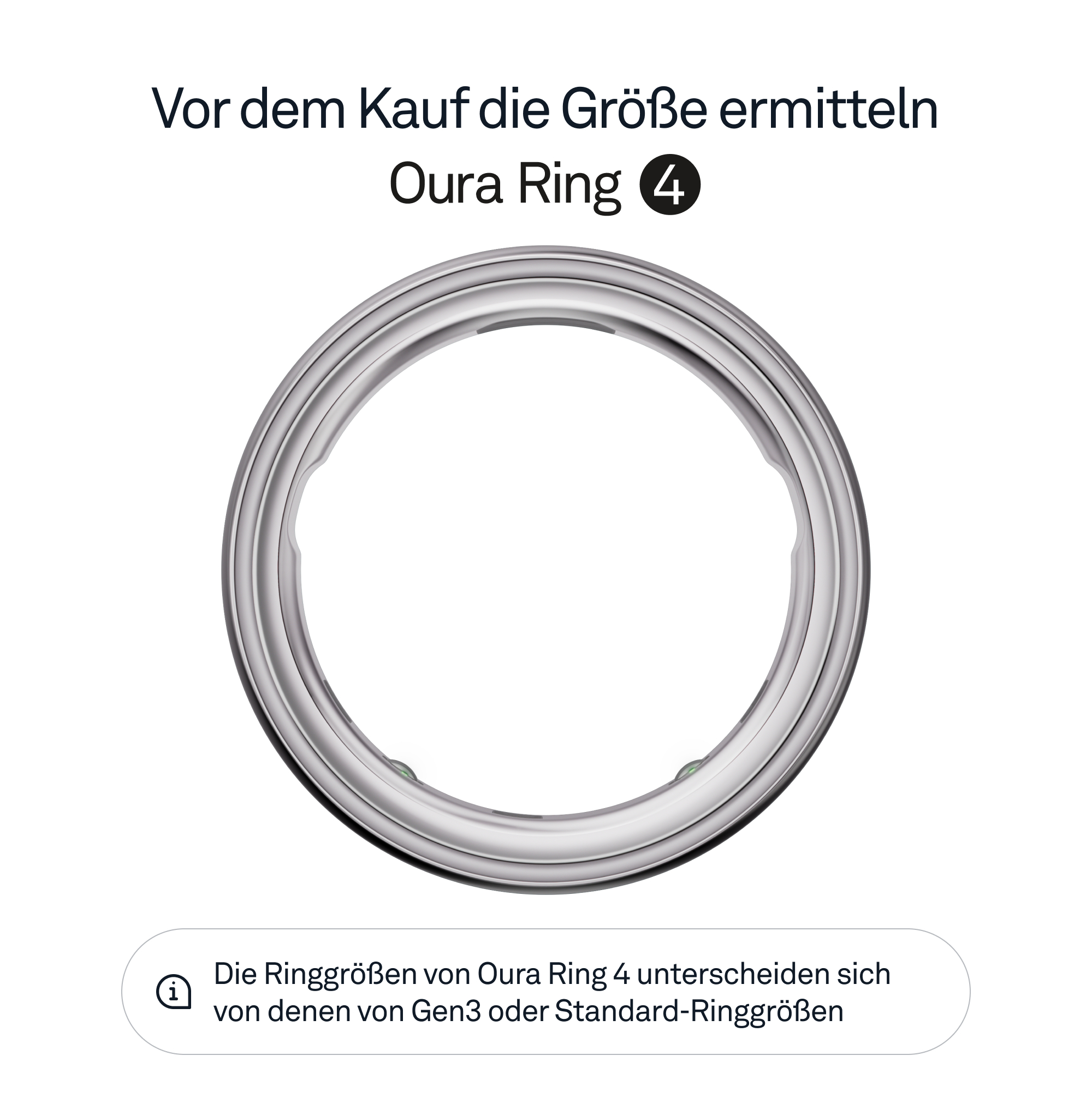 Nahaufnahme eines silbernen Oura Ring 4.