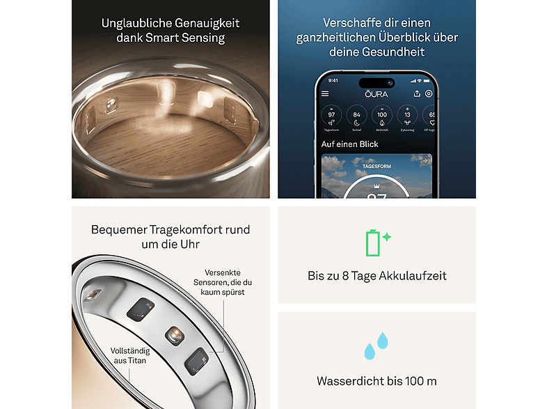 OURA Ring 4, Größe 7, Rose Gold Smart