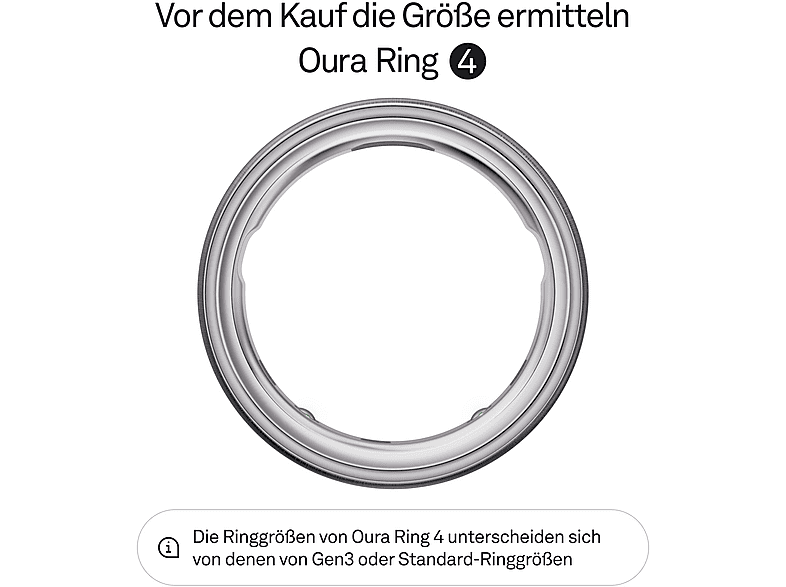 OURA Ring 4, Größe 12, Brushed Silver, Smart