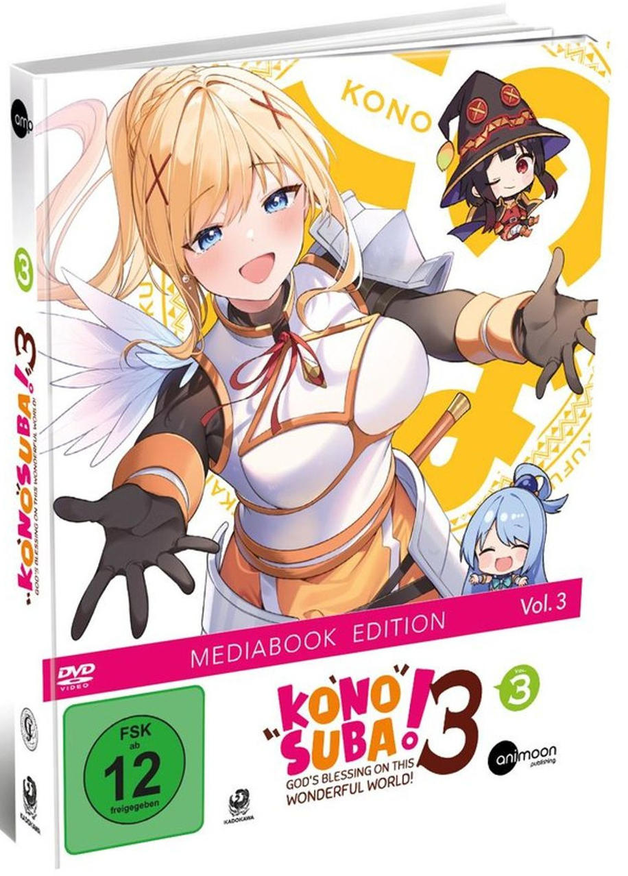 Anime DVD-Box-Set. Blonde Frau-Charakter auf dem Cover. Helles Gelb- und Rot-Farbschema.