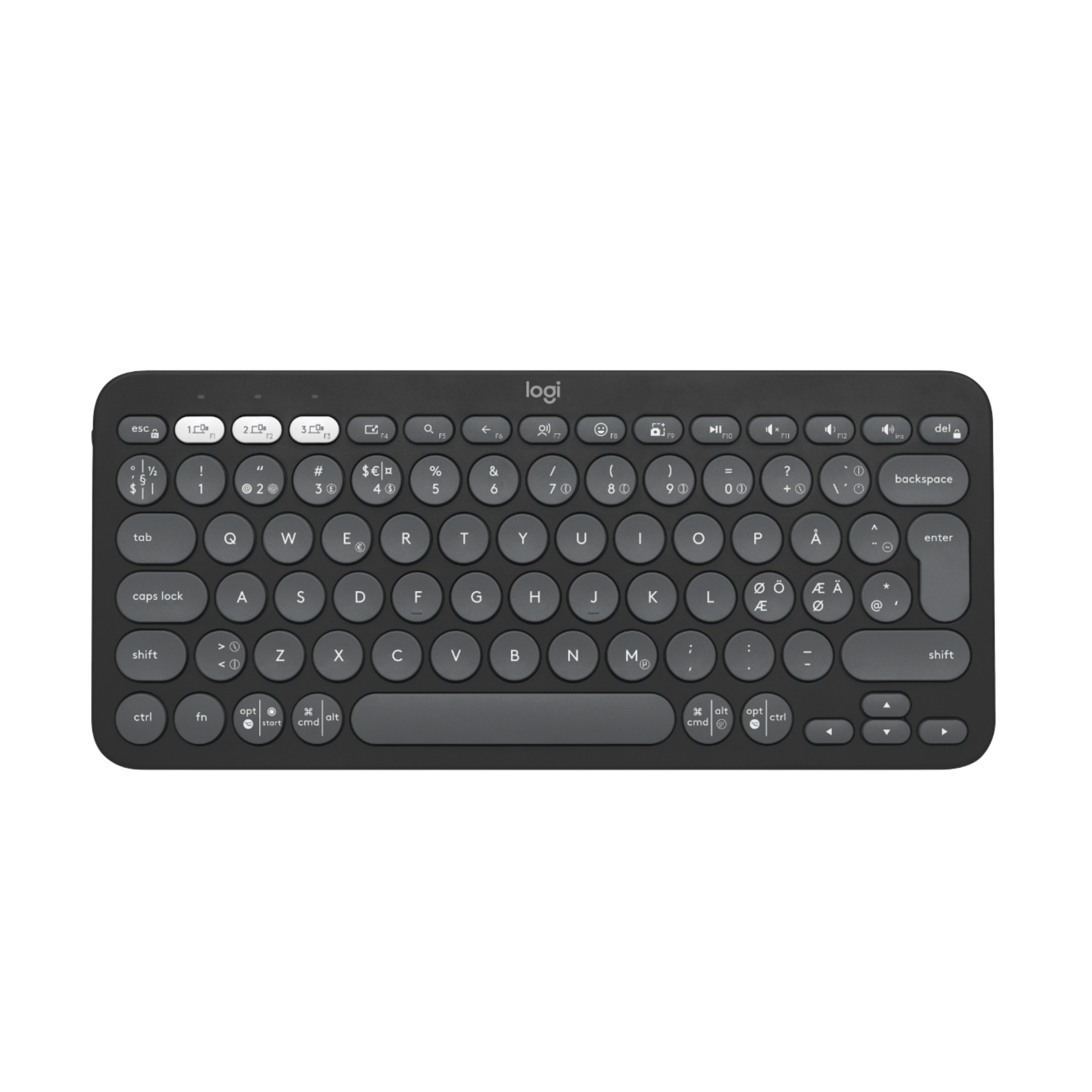 Logitech Pebble Keys 2 K380s Bluetooth-toetsenbord Voor Meerdere Apparaten - Graphite