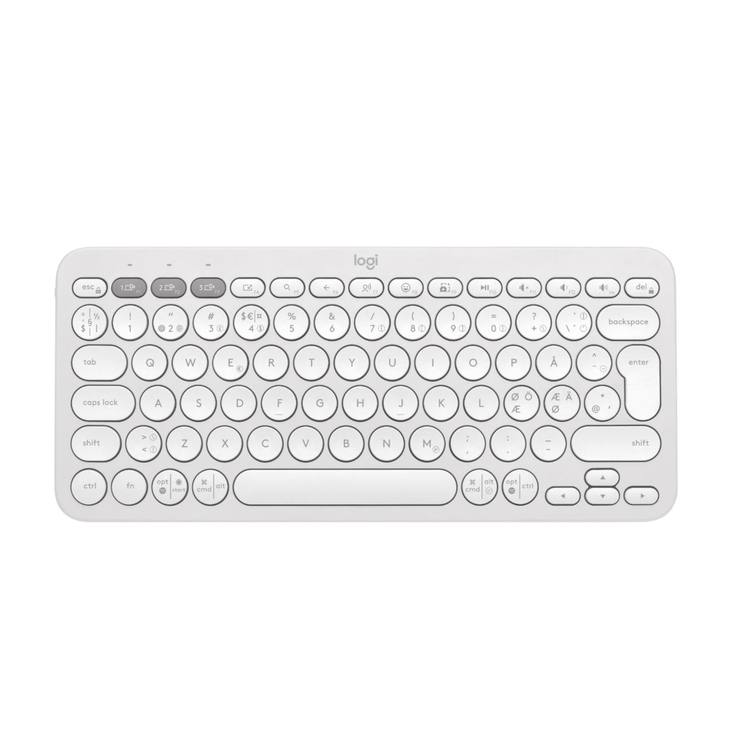 Logitech Pebble Keys 2 K380s Bluetooth-toetsenbord Voor Meerdere Apparaten - Wit