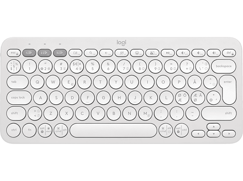 Logitech Pebble Keys 2 K380s toetsenbord Wit