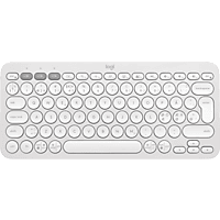 MediaMarkt LOGITECH Pebble Keys 2 K380s Bluetooth-toetsenbord voor meerdere apparaten - Wit aanbieding
