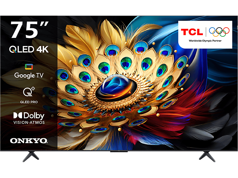 TCL 75C655PROGTV 75 inç  189 Ekran Dahili Uydu Alıcılı 4K UHD QLED TV