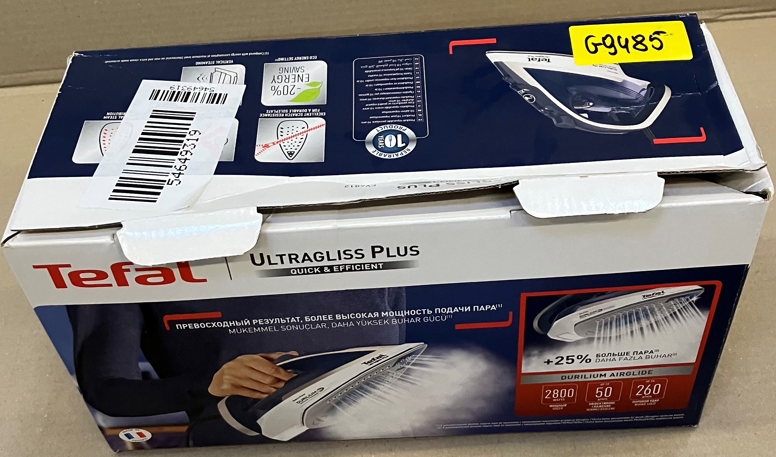 OUTLET - Żelazko TEFAL FV6812 Ultragliss Plus Biało-granatowy