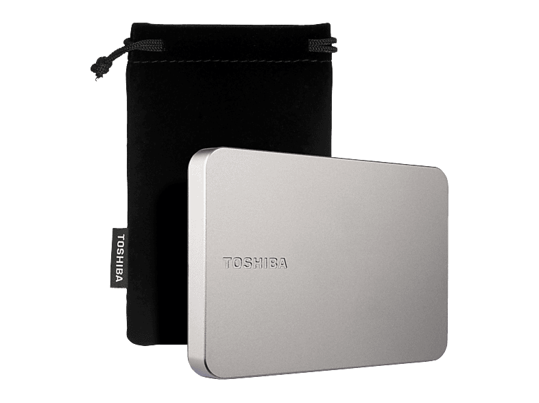 TOSHIBA Canvio Flex Exclusive für USB-C Smartphones, Tablets, Windows PCs und Macs, Festplatte, 1 TB HDD, 2,5 Zoll, extern, Warmes silber