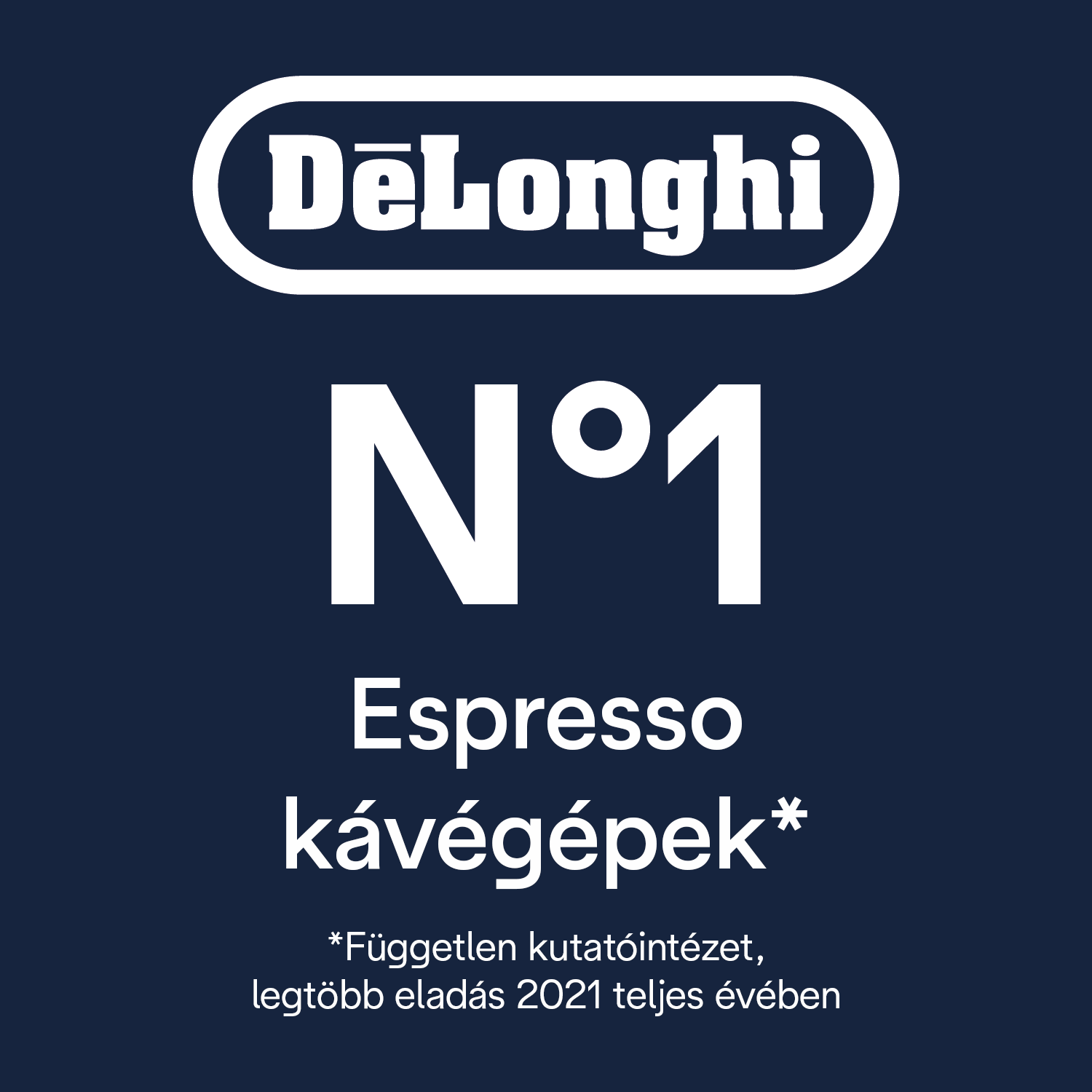 Egy fehér logó szöveggel sötétkék háttéren.