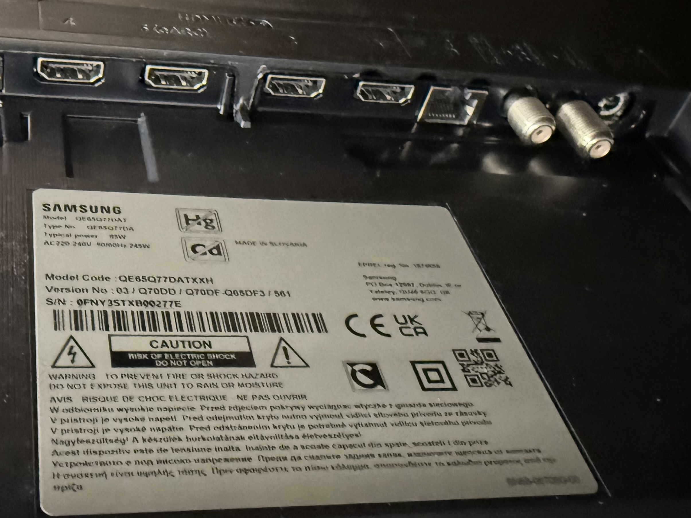 OUTLET Telewizor QLED SAMSUNG QE65Q77DATXXH 65" 4K 120Hz Tizen Quantum HDR