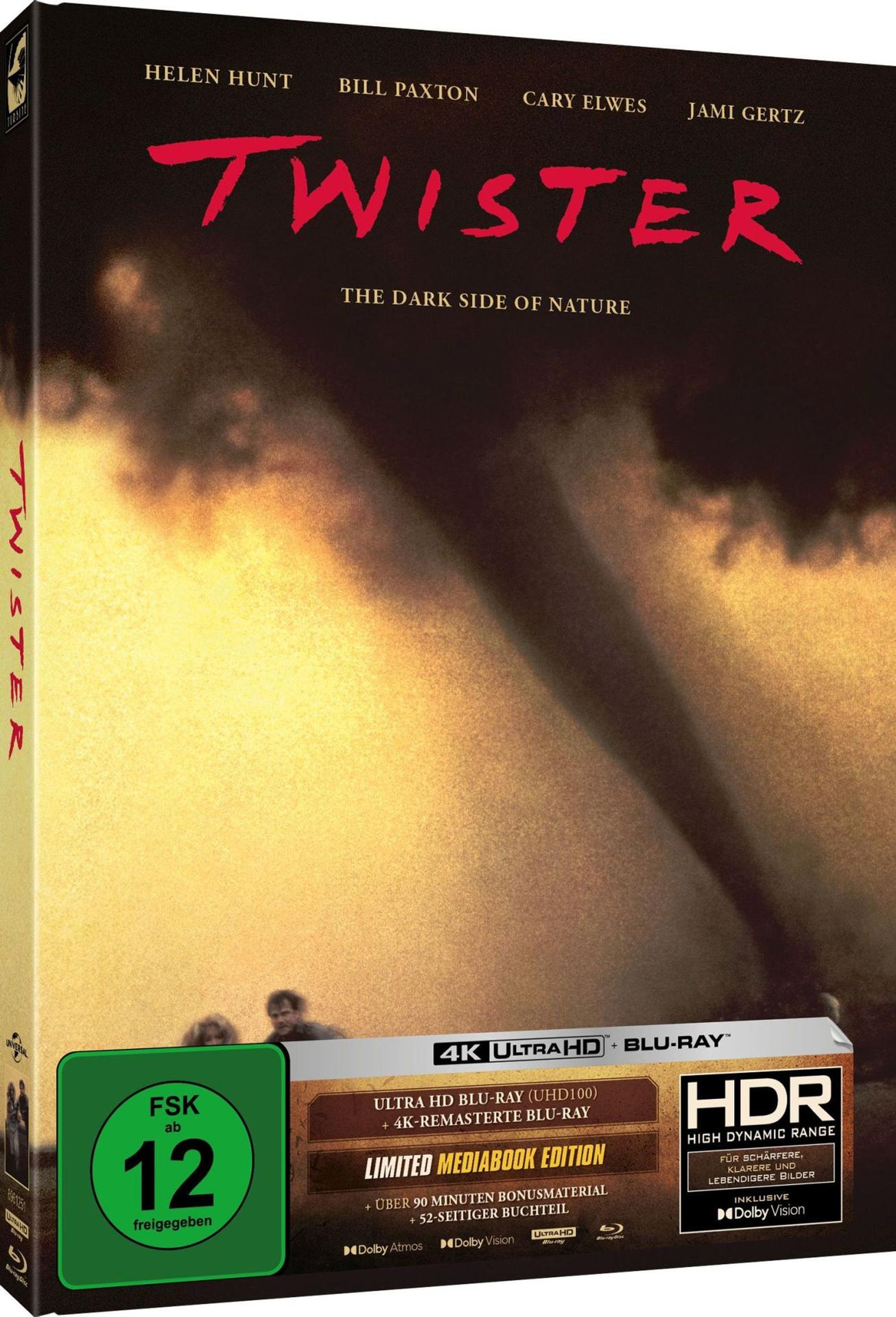 Blu-ray-Filmcover von 'Twister' mit Helen Hunt und Bill Paxton.