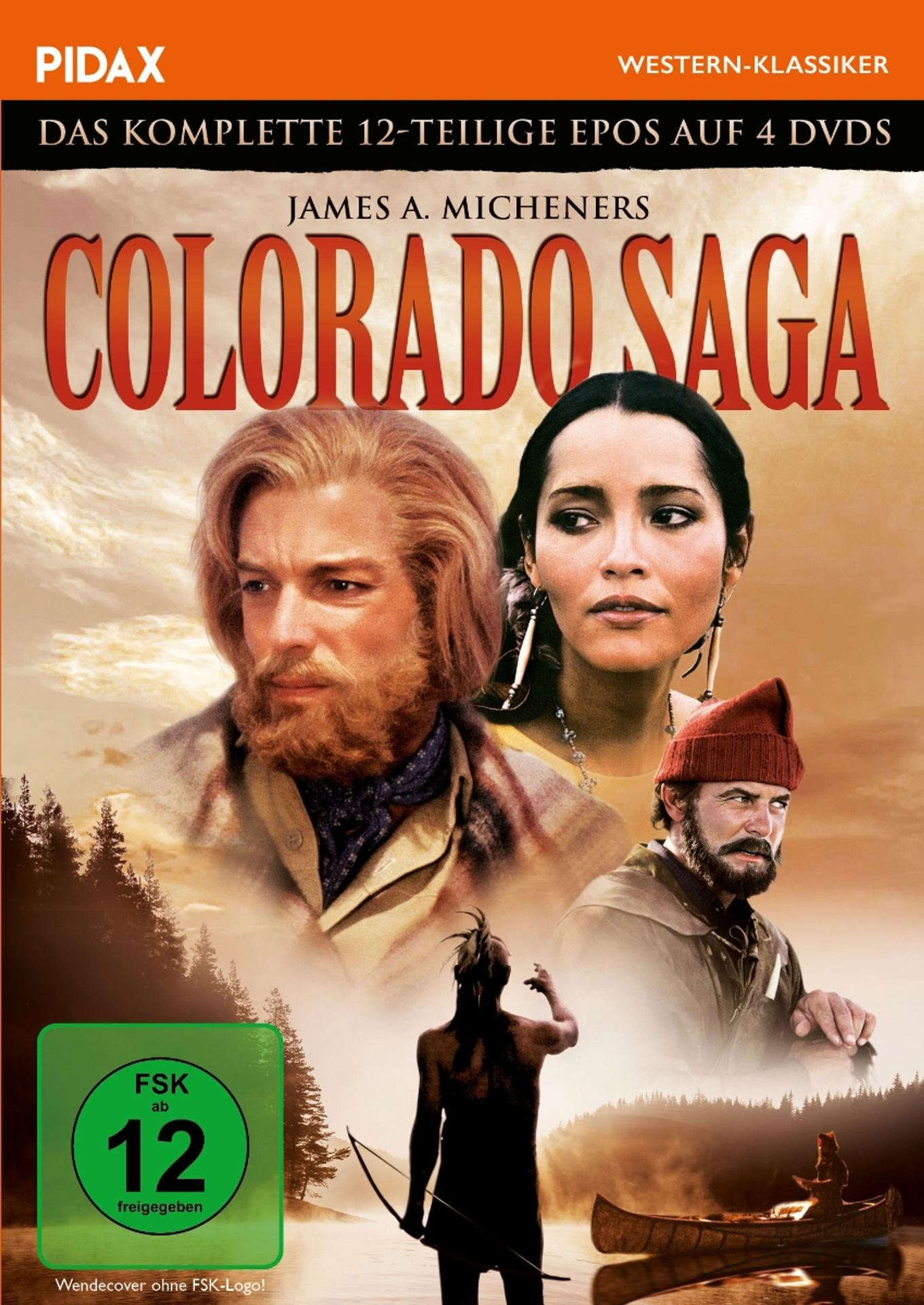 DVD-Cover mit Schauspielern. Text: COLORADO SAGA. PIDAX. Western-Klassiker.
