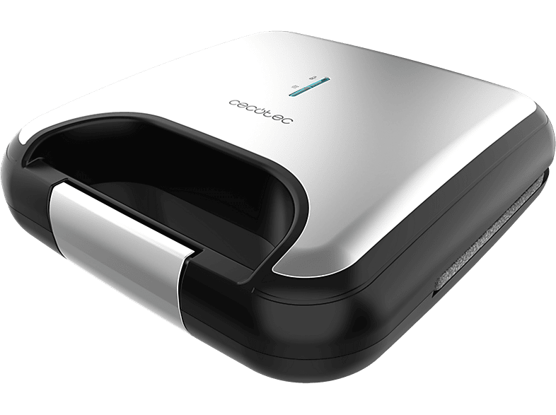 Sandwichera - Cecotec Rock'nToast Grill +, 800 W de potencia, Placas grill, Revestimiento antiadherente, Inox