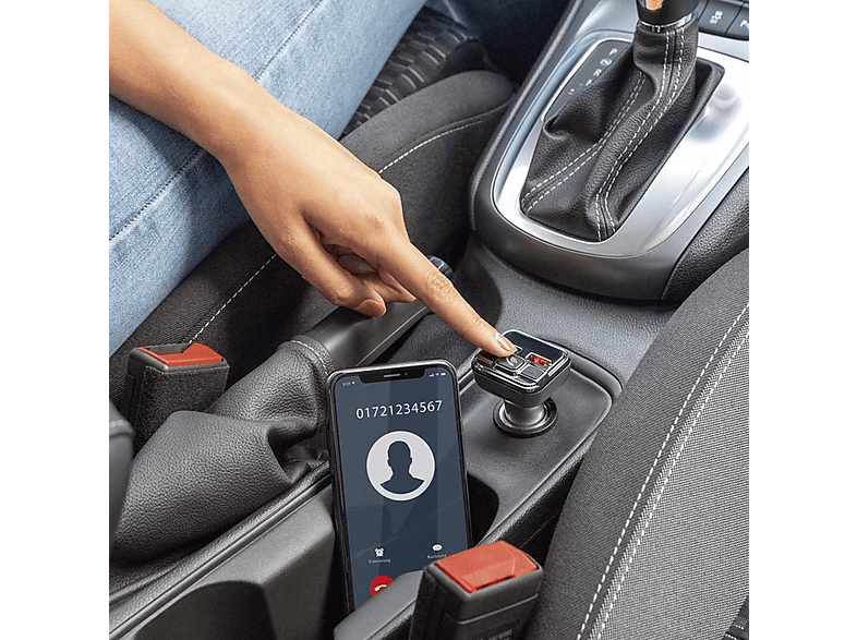 Transmiter FM Hama TRANSMITER FM Z BLUETOOTH, FUNKCJĄ ZESTAWU GŁOŚNOMÓWIĄCEGO I ŁADOWARKĄ USB-A 18W – zdjęcie 3