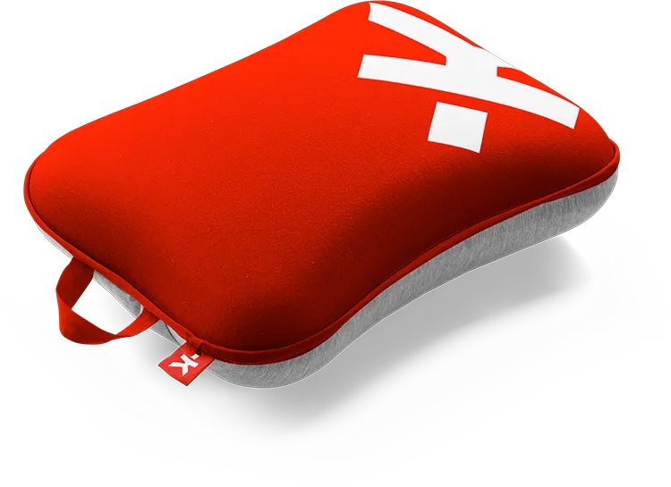 SKROSS Memóriahabos utazópárna mosható huzattal, piros- fehér (SKTA1001PILRECN)
