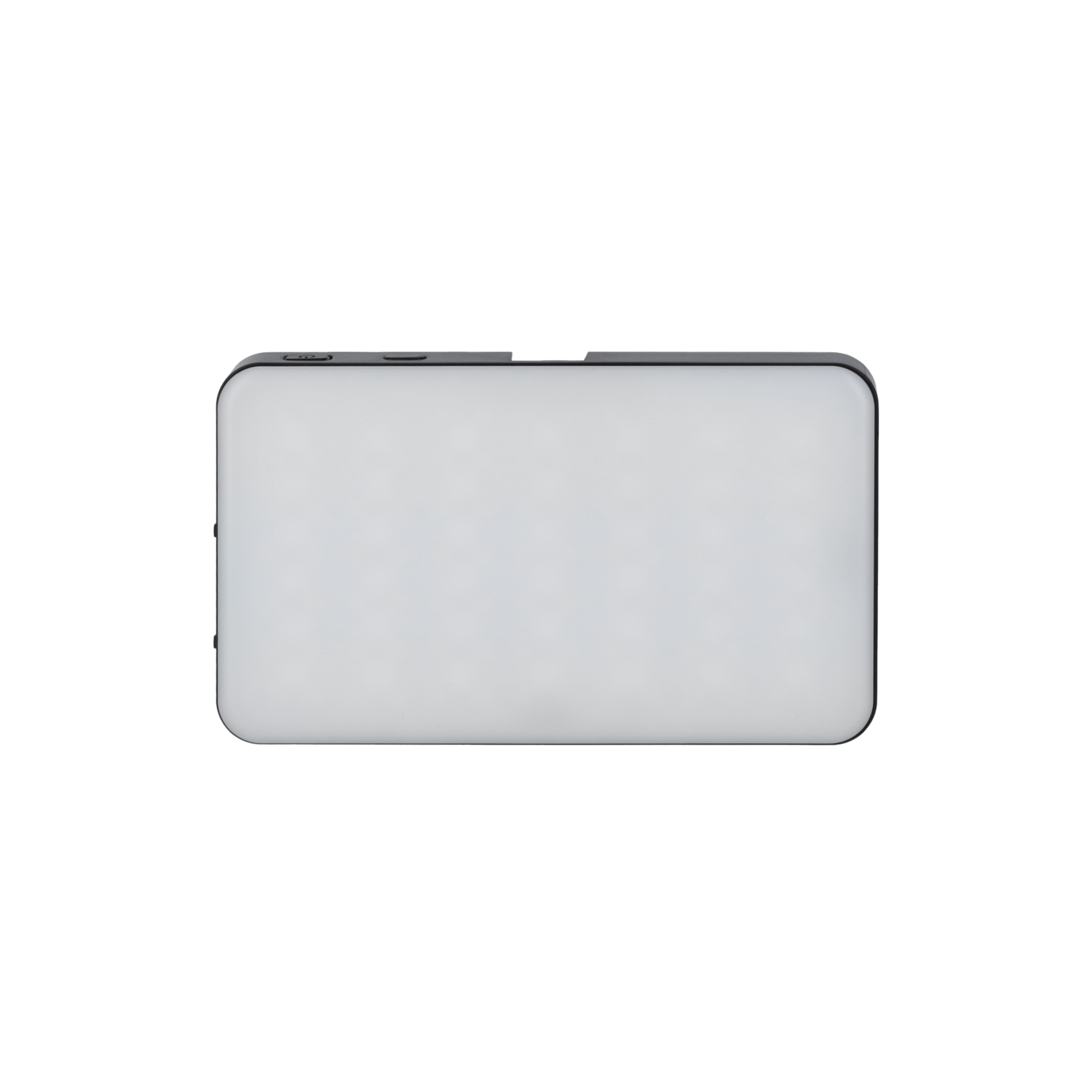 Rectangular light. White light with a black frame. Black background.