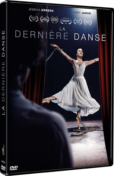 Boîtier DVD avec une danseuse de ballet en couverture, enchaînée, avec 'LA DERNIÈRE DANSE' en français.