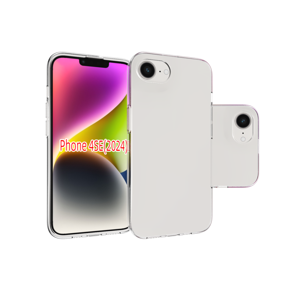 Három fehér telefon; egy színes hátteret mutató képernyővel.