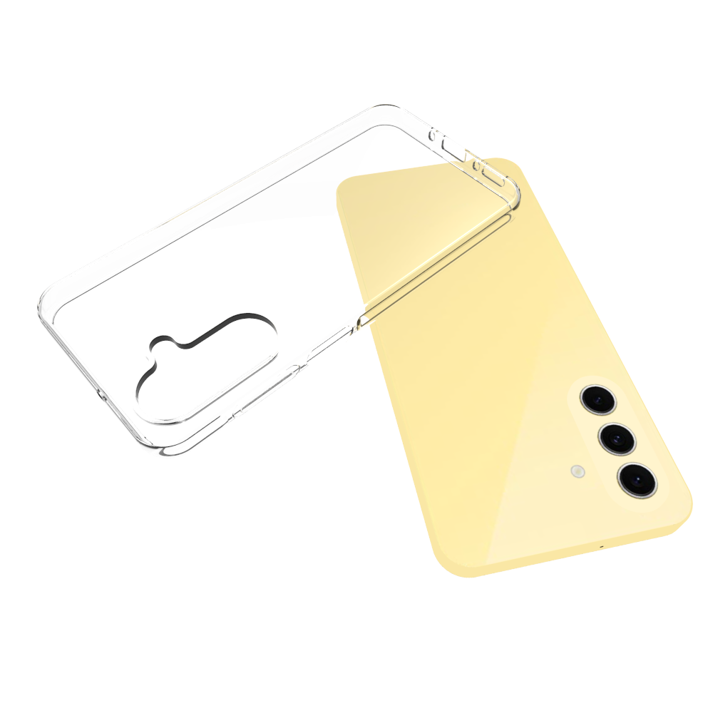 Sárga telefontok egy átlátszó telefontok mellett.