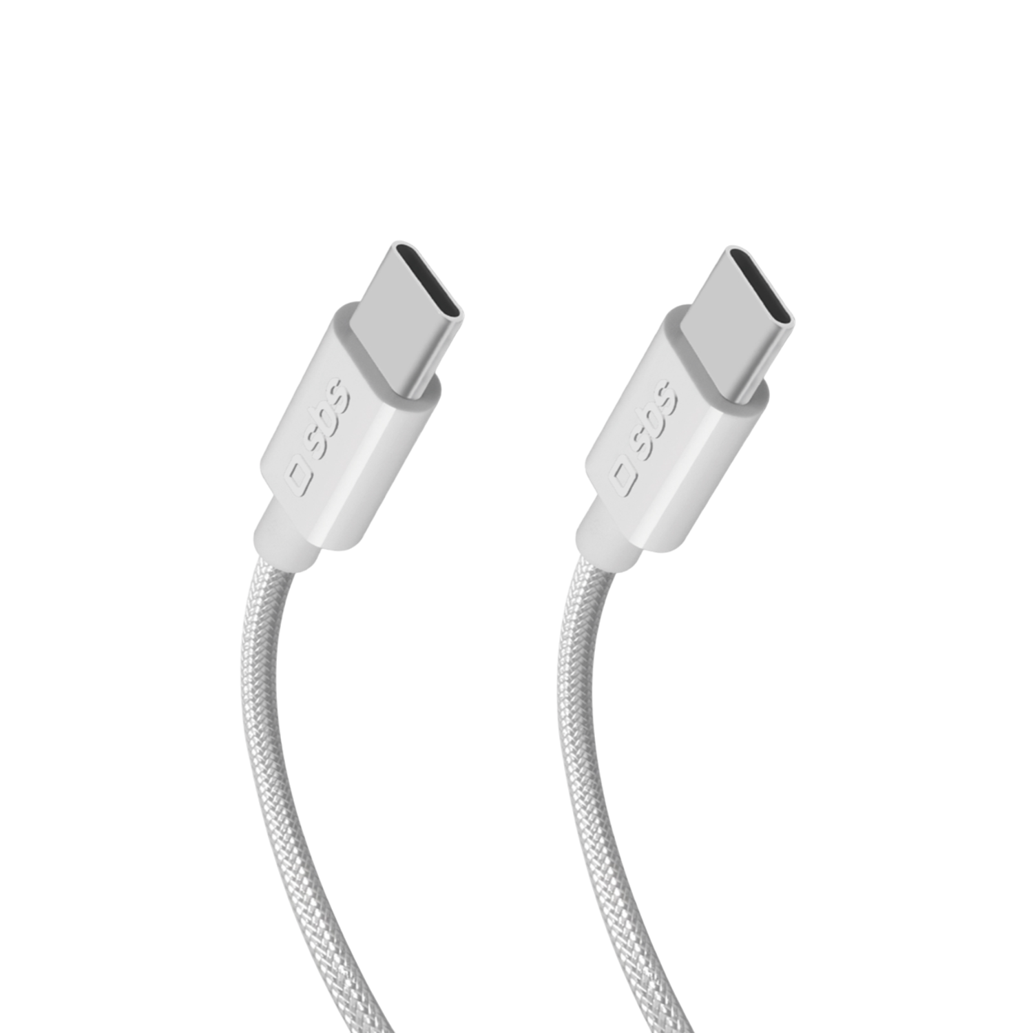 Sbs Usb-c Naar Braided 100w 1.5m Kabel 15 M Wit