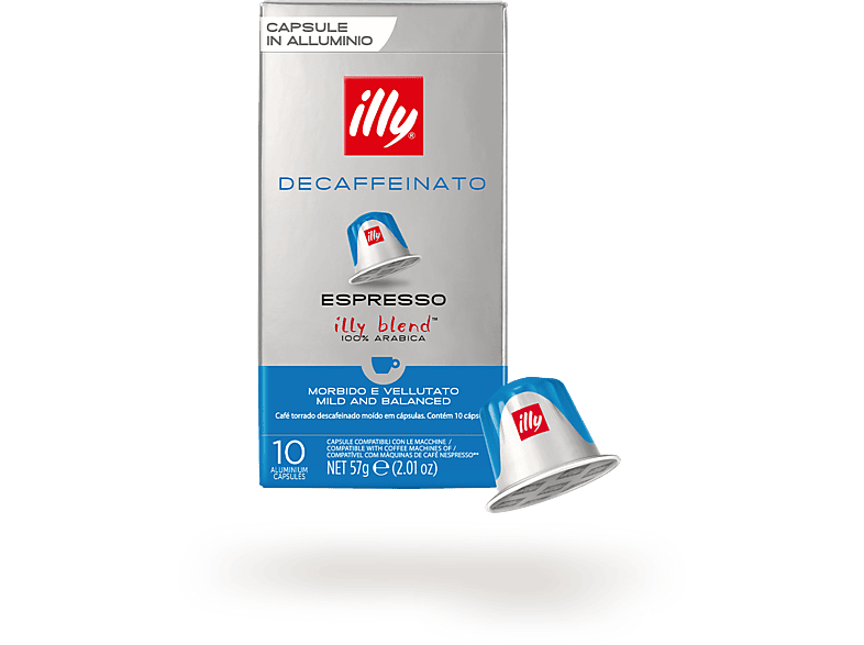 Cápsulas monodosis - Illy Descafeinado, 100% Arábica, Compatible con Nespresso®