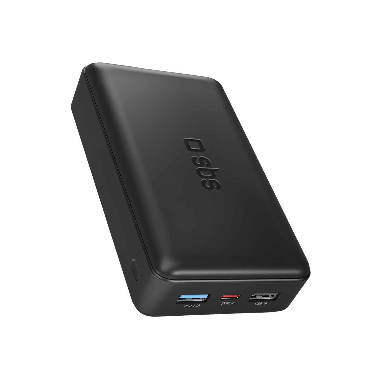 Sbs 2xusb-a & 1xusb-c 20000mah 10w Powerbank Zwart