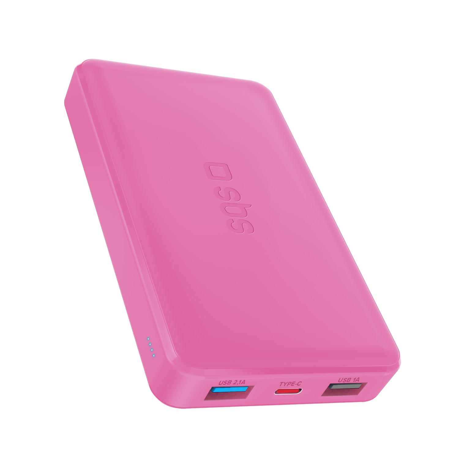 Sbs 2xusb-a & 1xusb-c 10000mah 10w Powerbank Roze