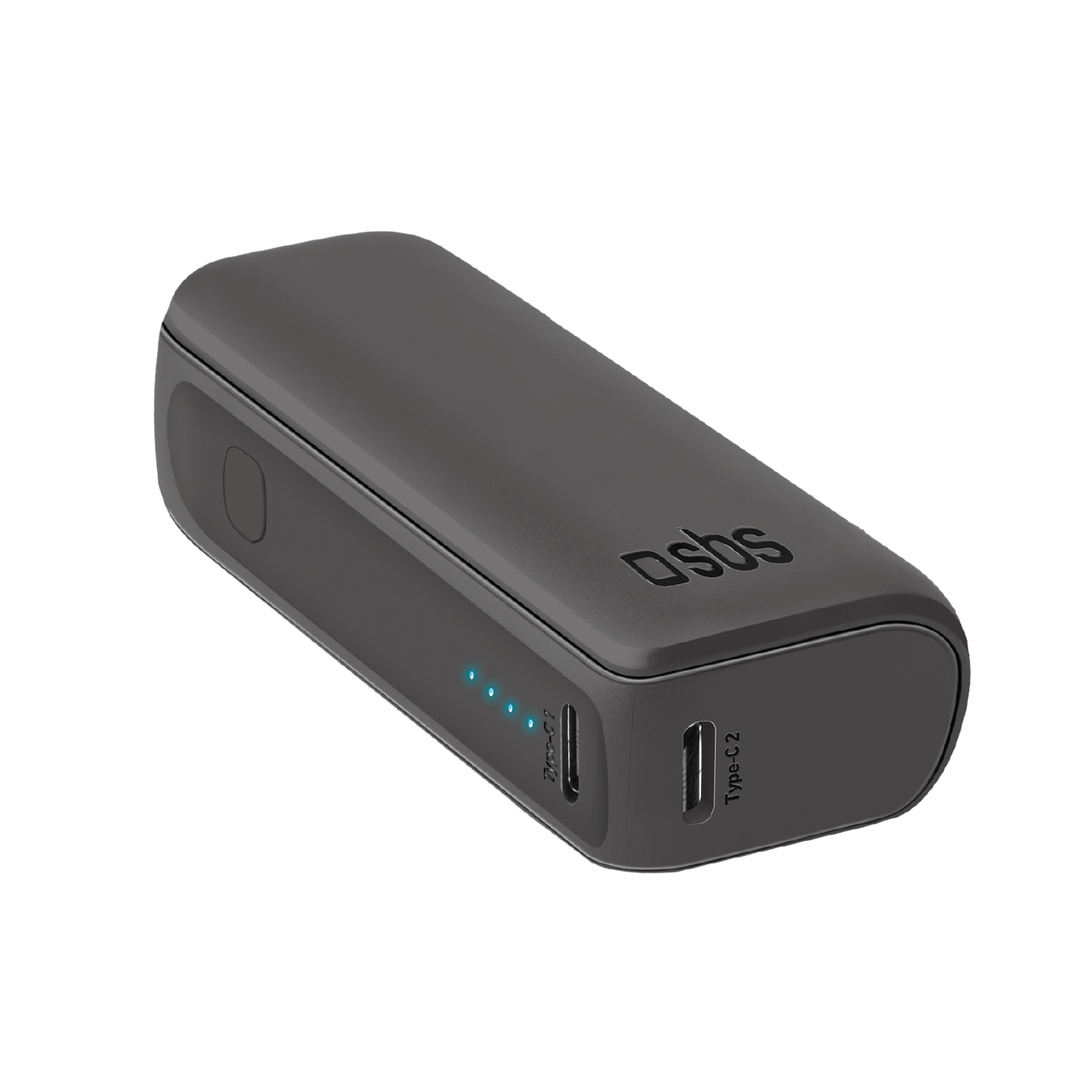 Sbs 1xusb-a & 2xusb-c 5000mah 10w Compact Powerbank Zwart