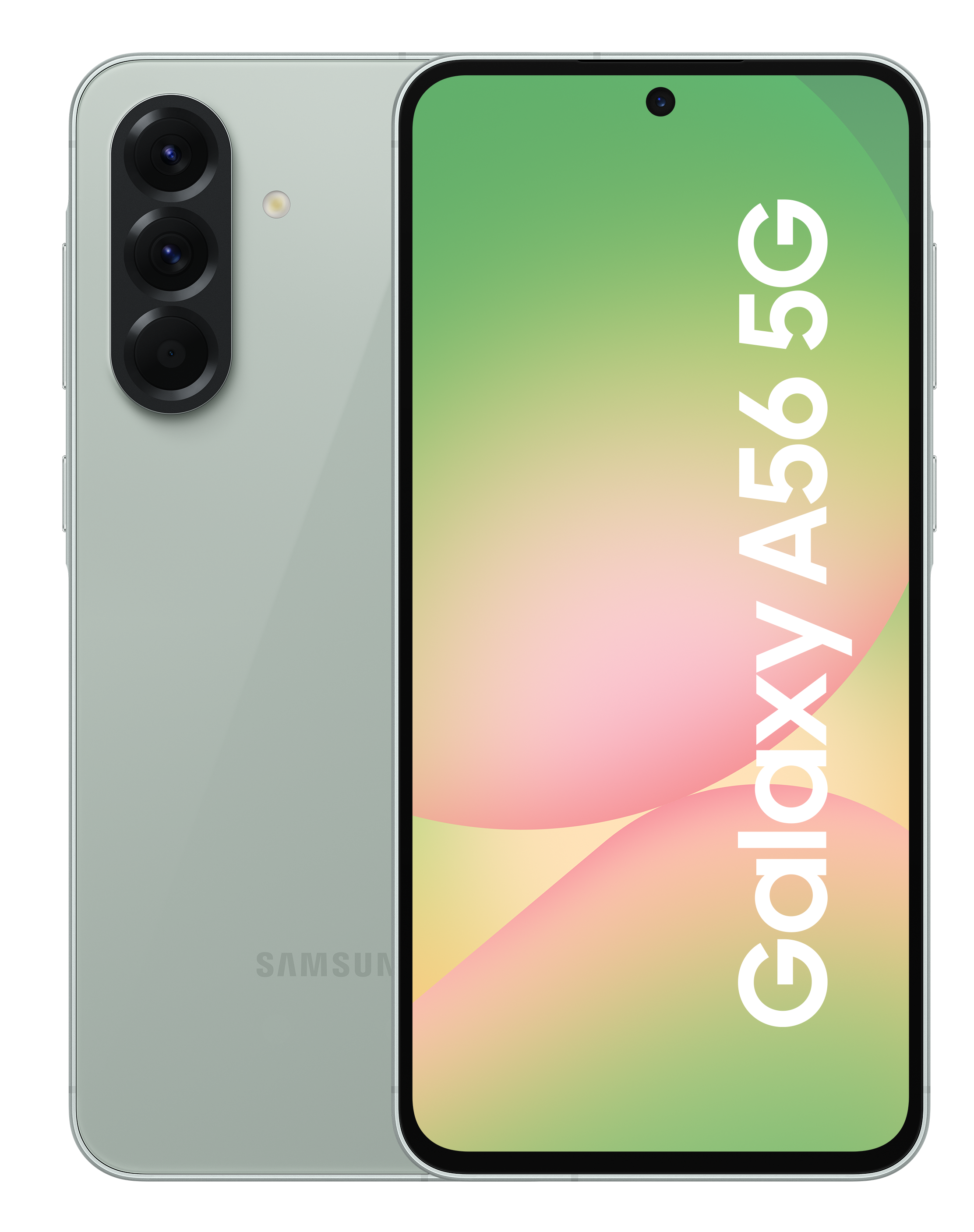 Telefon Samsung Galaxy A56 5G. Zielony tył i ekran.