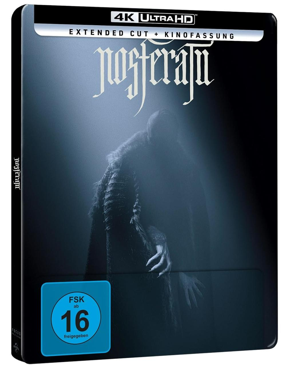 Ein 4K Ultra HD Filmhülle mit einer dunklen Figur darauf.