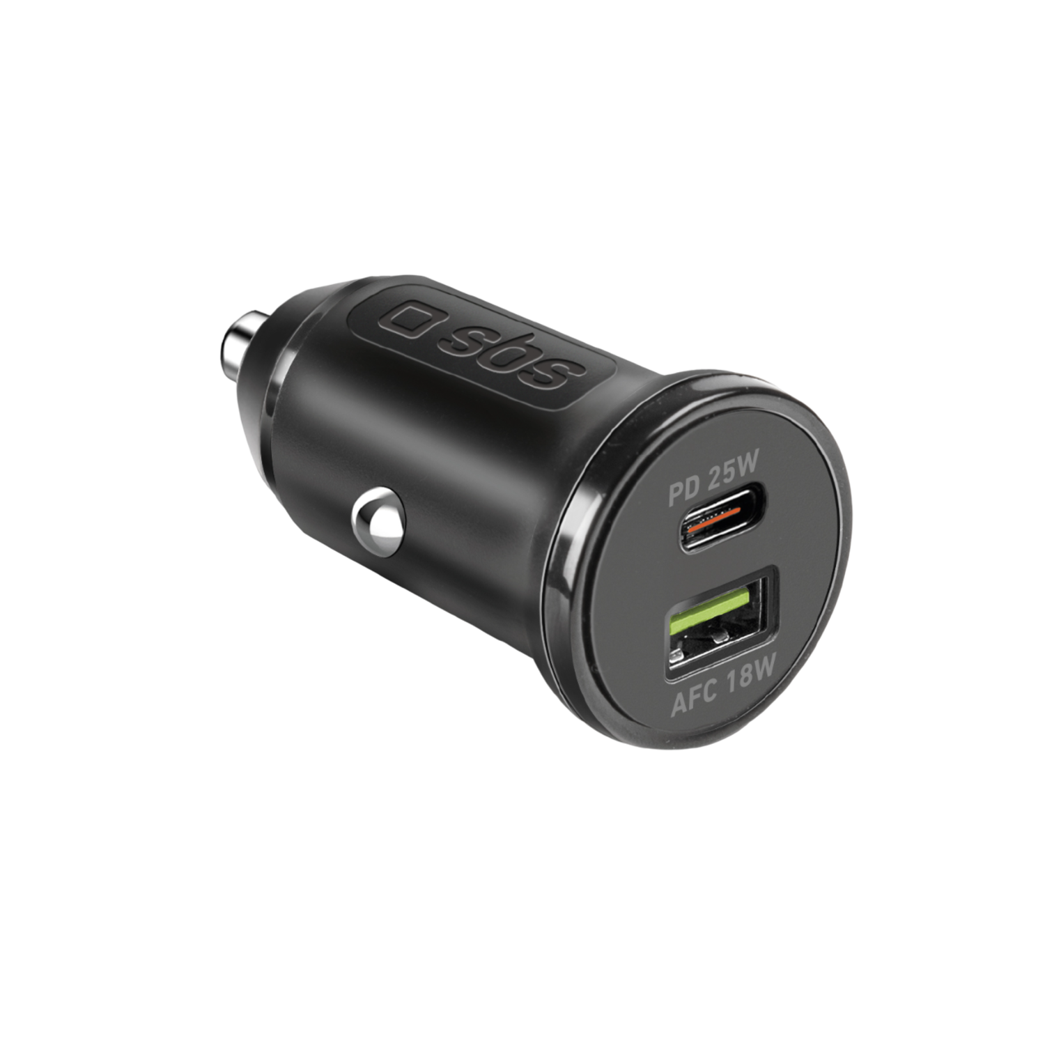 SBS MOBILE Car Charger 1xUSB-C 25W & 1xUSB-A 18W Autolader afbeelding