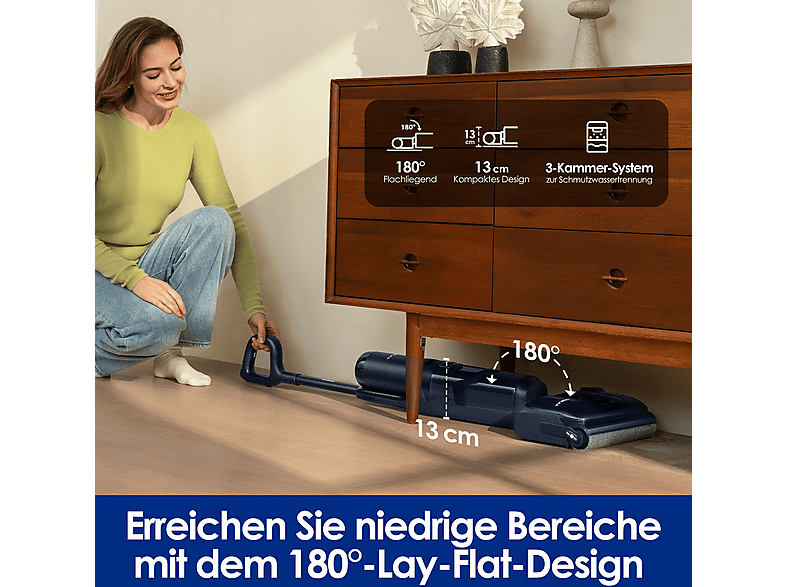 Tineco Floor One S7 Stretch Nass- und Trockensauger, Blau — Foto 2 von 5