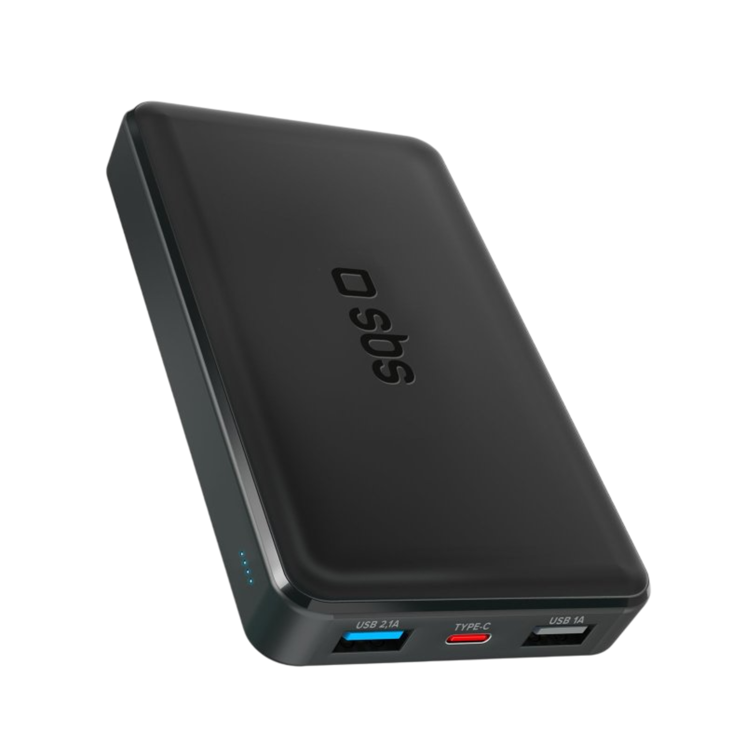 Sbs 2xusb-a & 1xusb-c 10000mah 10w Powerbank Zwart
