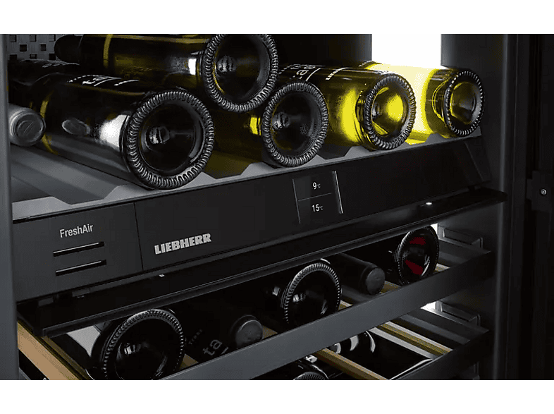 Liebherr UWpri 3762 Vinidor Selection Unterbaufähiger Weinschrank zur Weintemperierung (101,1 l, 105 kWh, EEK: F, Schwarz, Anzahl Flaschen: 38) — Foto 4 von 5